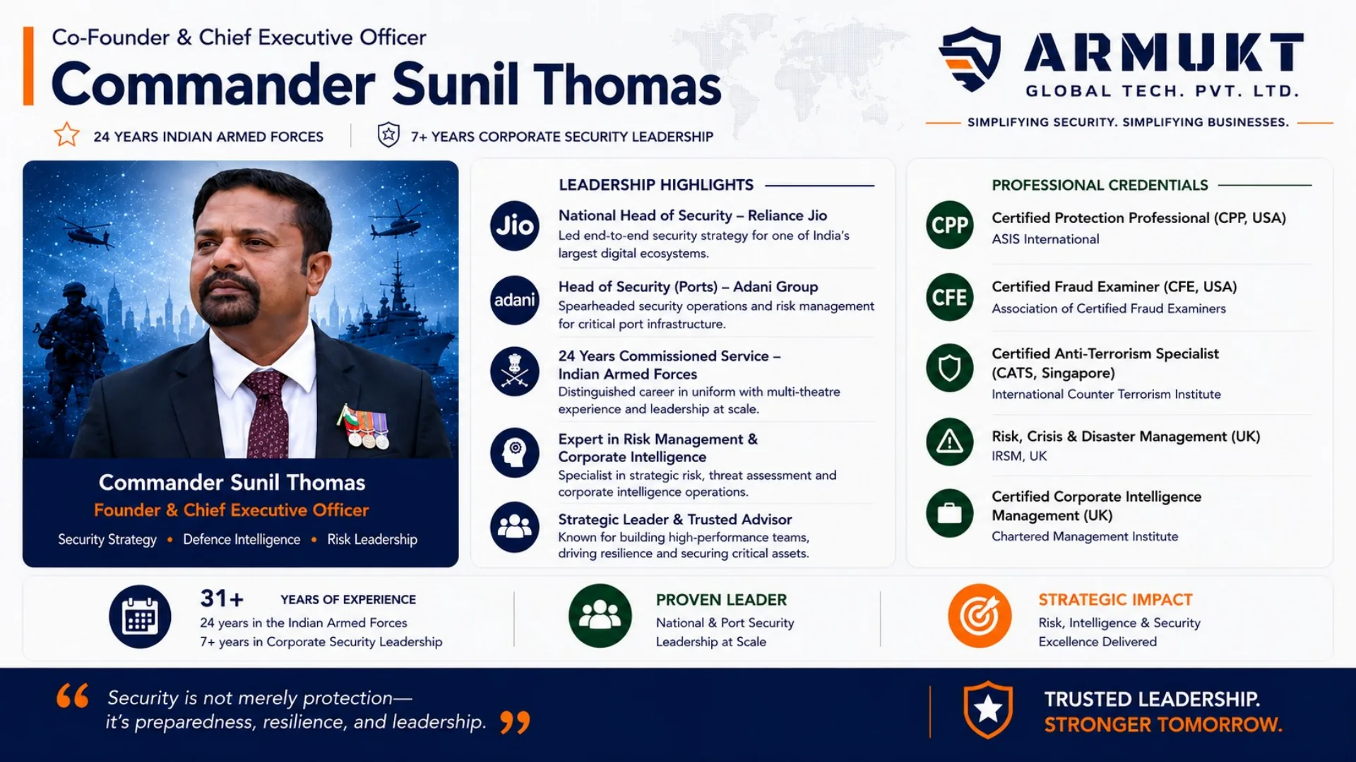 Commander Sunil Thomas